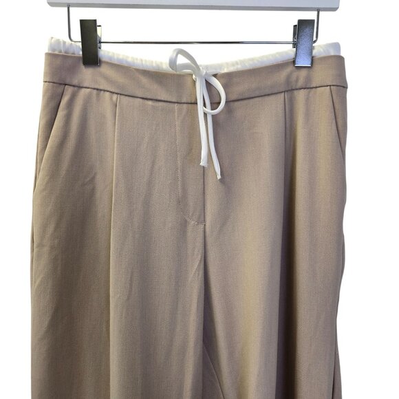 Zara Wide Leg Double Waistband High Rise Trouser Pants Size Small - Picture 4 of 7